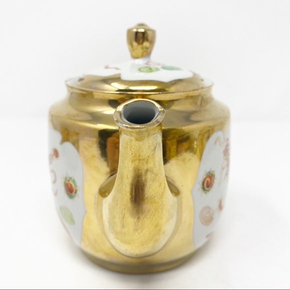 *SOLD* VINTAGE CHINESE DRAGON & PHOENIX GOLD TEAPOT SET - Picture 5 of 15